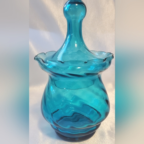 Vintage Epothecary Jar Empoli Style Turquoise - Picture 12 of 16